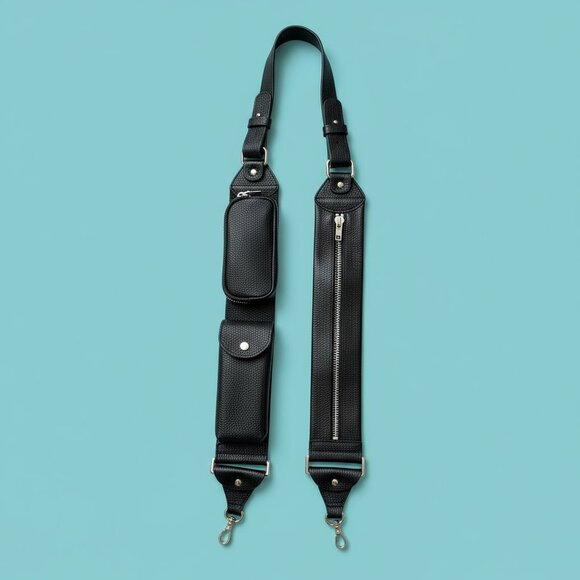 Bandolier Bille Black All Leather Crossbody Utility Strap - Excellent Condition - Picture 1 of 9